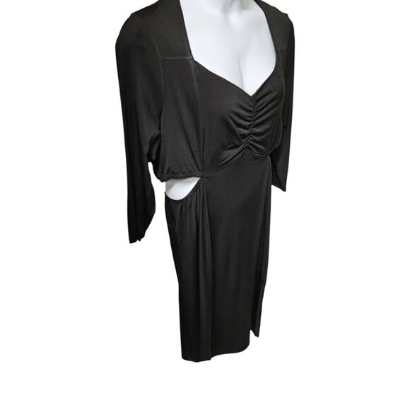 NEW TORRID DEEP BLACK Studio Knit Side Cutout Maxi dress SIZE 2X - Picture 3 of 13